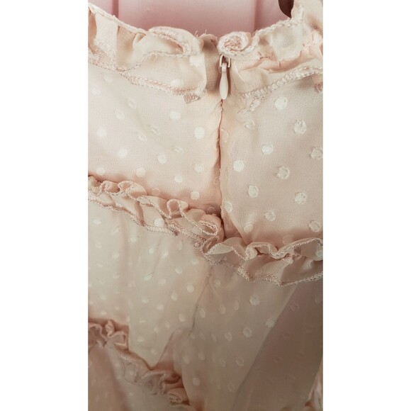 Babydoll Dress XL Pink Polka Dot Ruffle Keyhole Cutecore Girlhood Barbiecore - Picture 5 of 7